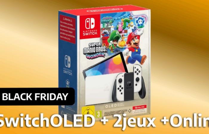 Il Nintendo Switch OLED è ai prezzi del Black Friday con 2 giochi e un abbonamento di 12 mesi a Nintendo Switch Online!