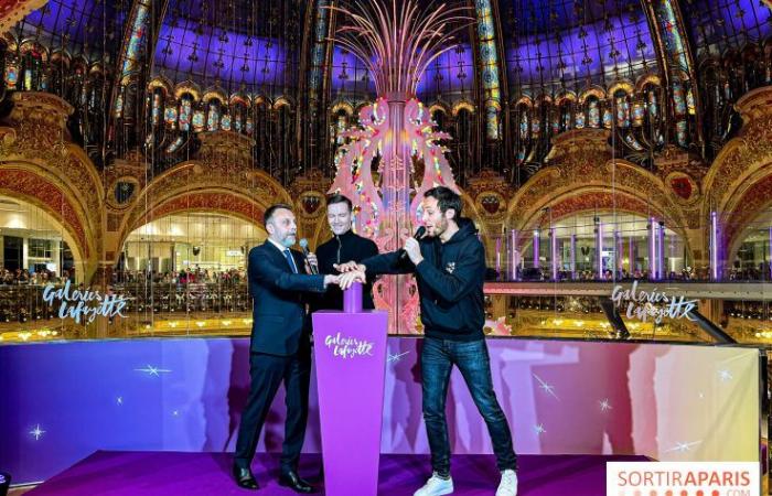 Le vetrine e l'albero di Natale delle Galeries Lafayette 2024