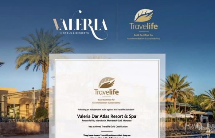 Valeria Dar Atlas Resort et Valeria Madina Club Resort certifiés Travelife Gold – premiumtravelnews