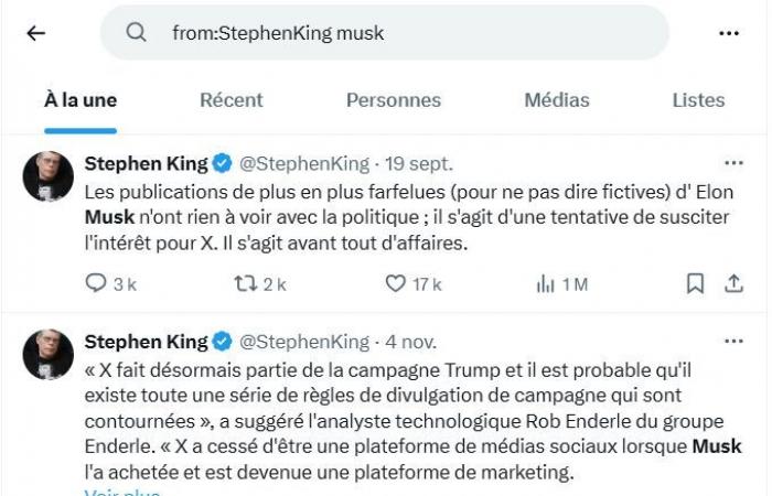 No, Elon Musk non ha bandito Stephen King dagli X (ma se n’è andato da solo)