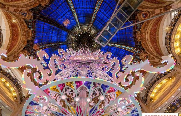 Le vetrine e l’albero di Natale delle Galeries Lafayette 2024