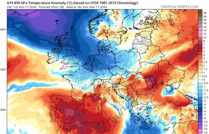 nuovo aggiornamento sul maltempo dei prossimi giorni 17/11/2024