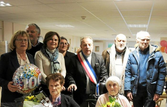 Anne Quérou e Odette Jacob, due centenarie al Genêts d'Or di Plouha