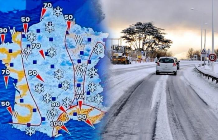 la neve fa il suo grande arrivo in Francia, nei 25 dipartimenti interessati