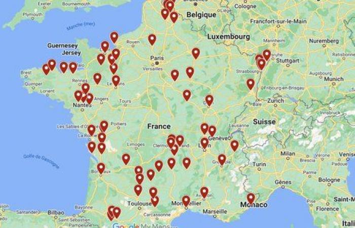 la mappa delle azioni degli agricoltori previste per lunedì