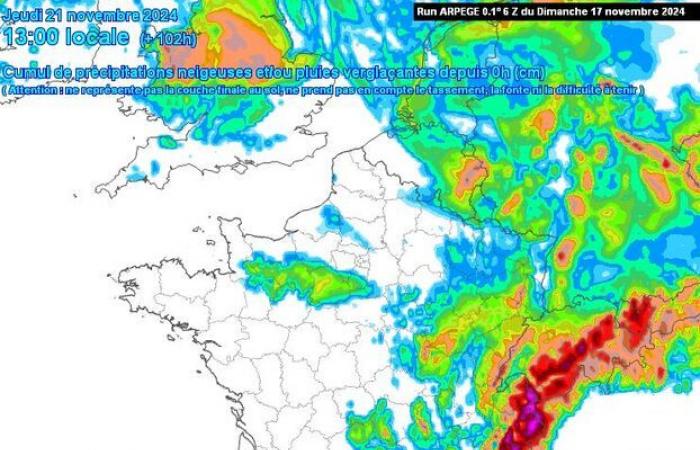 Giovedì potrebbe cadere neve in pianura nel nord della Francia: le mappe per capire la situazione