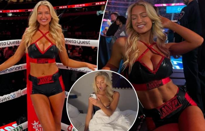 La ring girl Sydney Thomas parla della fama dopo il combattimento tra Jake Paul e Mike Tyson