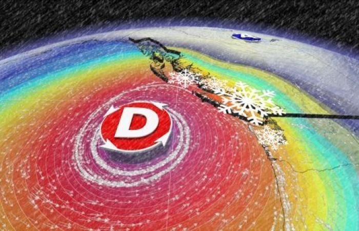 Potente bomba meteorologica: neve e raffiche a 100 km/h si dirigono verso il Paese