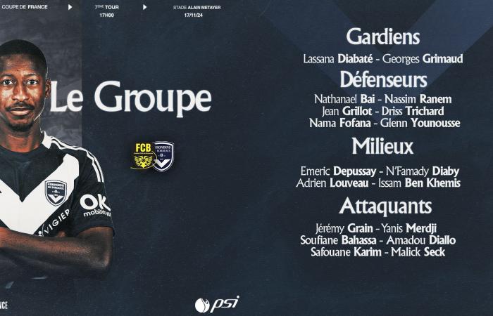 [CdF] Il gruppo dei Girondini affronterà l'FC Bressuire con 18 giocatori