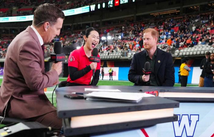 L'apparizione a sorpresa del principe Harry in Canada durante una partita della Grey Cup