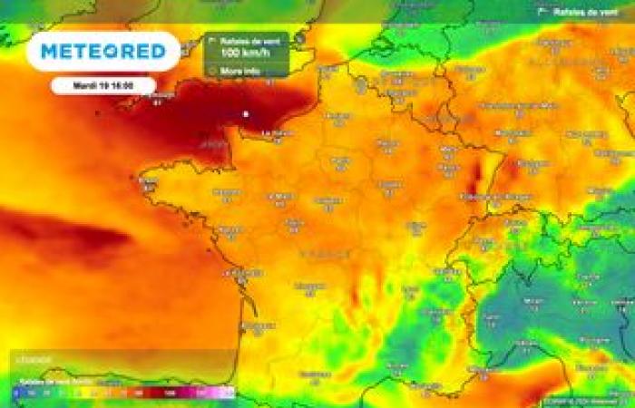 Domani un fronte freddo attraverserà la Francia, con accumuli fino a 50 l/m². Quali aree sono interessate?