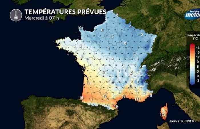 Calo delle temperature: improvviso ingresso dell'inverno mercoledì