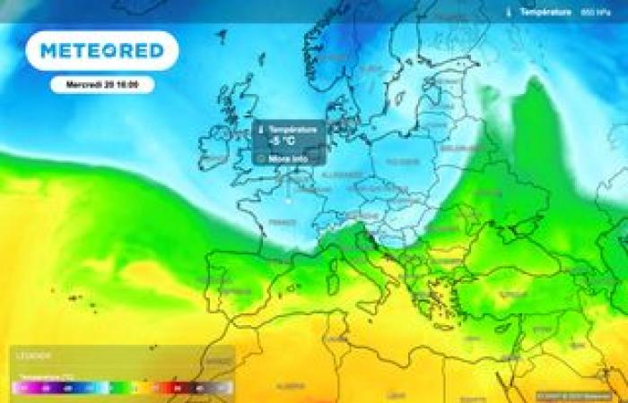 prima dell'arrivo del freddo e della neve, nelle prossime ore sono previste forti piogge in Francia