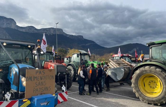 manifestazioni di contadini nell'Isère per protestare contro l'accordo UE-Mercosur