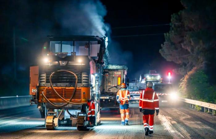 chiuso per due notti uno svincolo autostradale per effettuare lavori di rifacimento della viabilità