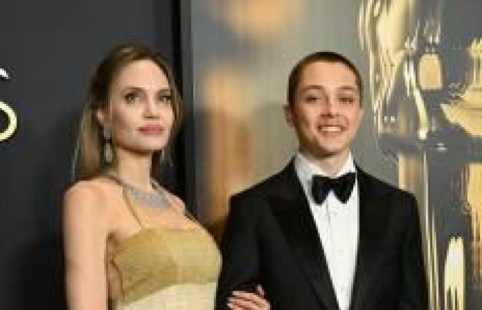 Angelina Jolie stupisce in abito vintage con il figlio Knox ai Governors Awards