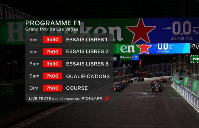 Programma e orari (mattina) del Gran Premio di F1 di Las Vegas 2024