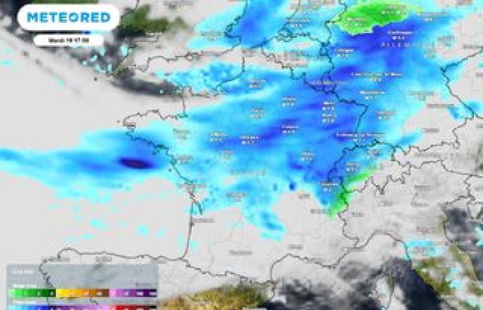 Domani un fronte freddo attraverserà la Francia, con accumuli fino a 50 l/m². Quali aree sono interessate?