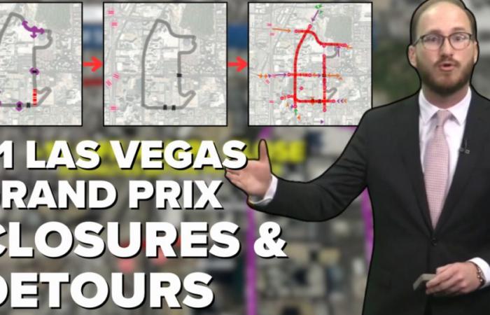 Uno sguardo più da vicino alle chiusure stradali di questa settimana per il Gran Premio di Formula 1 di Las Vegas