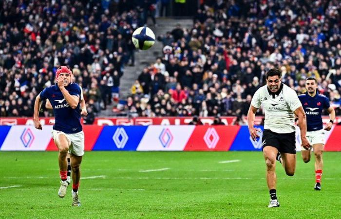 XV di Francia – L'incredibile scatto di velocità di Louis Bielle-Biarrey nella sua meta contro la Nuova Zelanda