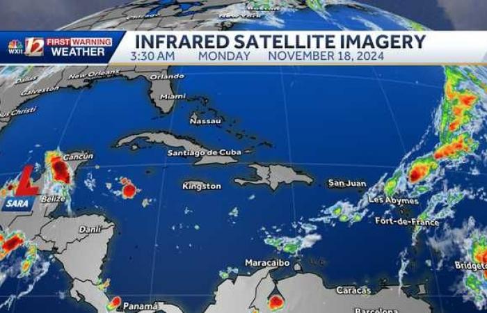 L’ultima traccia di Tropical Storm Sara