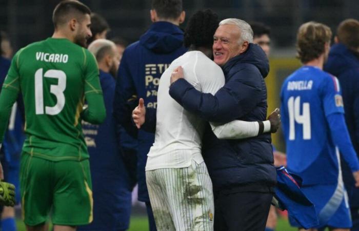 Deschamps si lanciò ma rimase in piedi