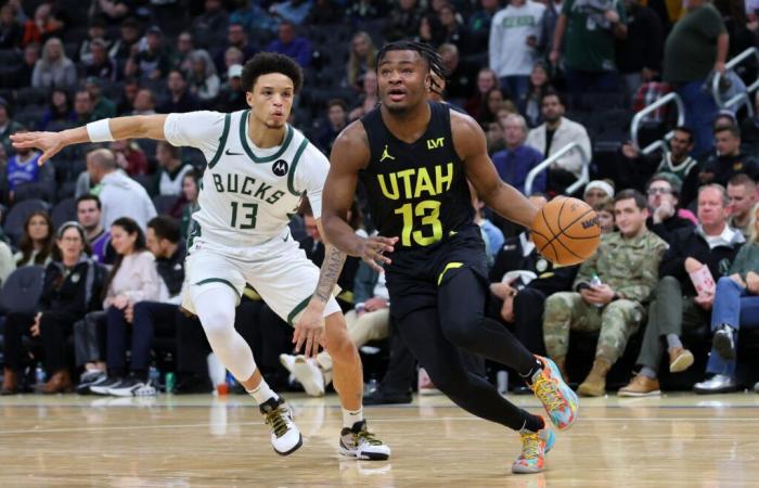 Isaiah Collier ottiene una palla rubata e una schiacciata per gli Utah Jazz