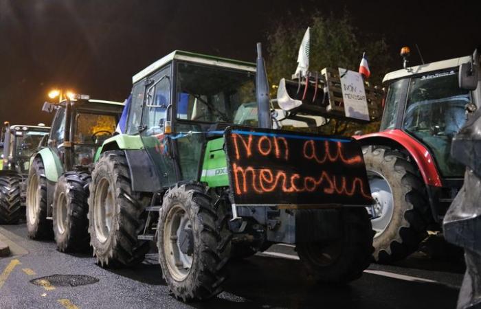 in Dordogna gli agricoltori organizzano un barbecue per far conoscere l'accordo con il Mercosur