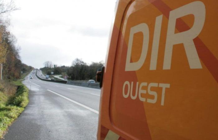 un camion della DIR Ouest viene investito sulla RN 165