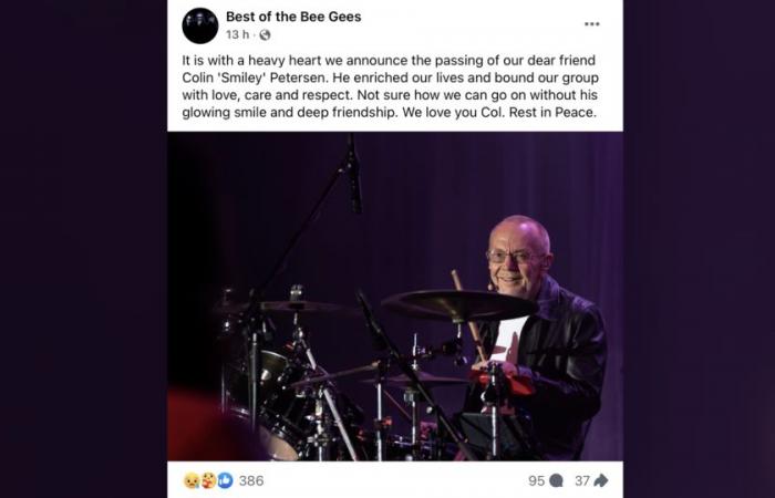 È morto all’età di 78 anni il batterista dei Bee Gees, Colin Petersen