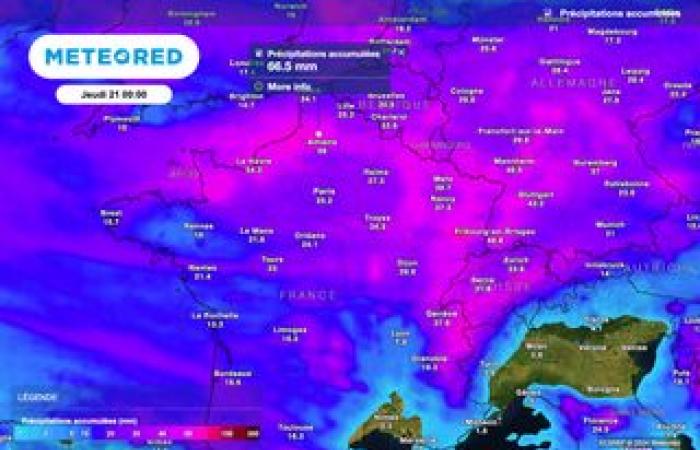 arrivo imminente della discesa dell'aria polare marittima sulla Francia. Domani temperature in calo!