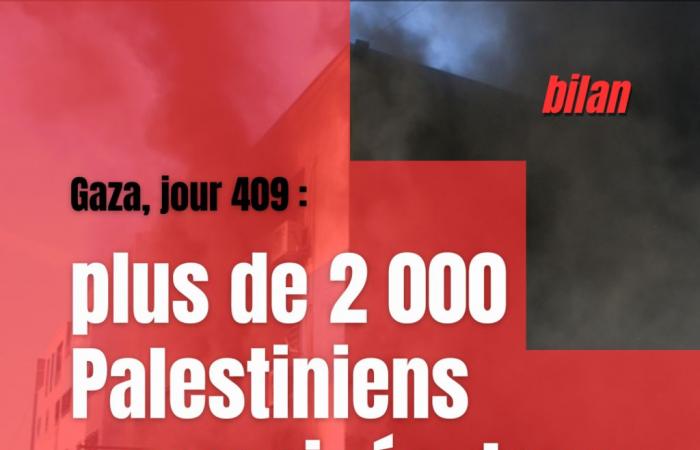 Gaza, giorno 409: più di 2.000 palestinesi uccisi nel nord assediato