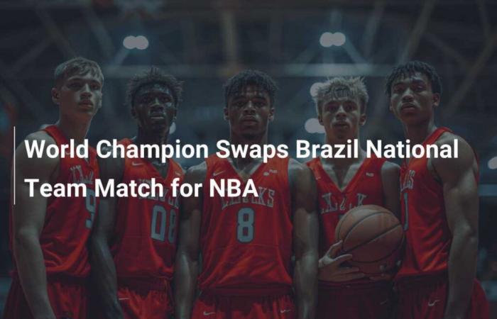 Il campione del mondo scambia la partita della squadra brasiliana contro l’NBA