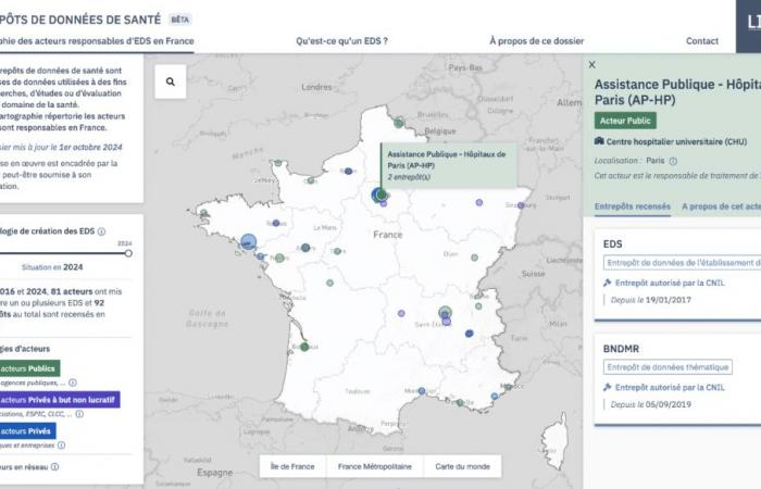 Esplora la mappatura dei data warehouse sanitari in Francia