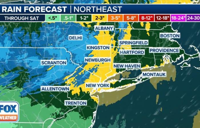 Tempesta invernale, neve e vento minacciano NY, NJ Viaggio del Ringraziamento | Previsioni del tempo