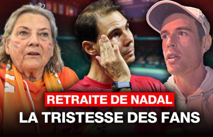 l’emozione dei tifosi di Rafael Nadal dopo la sua ultima partita in carriera