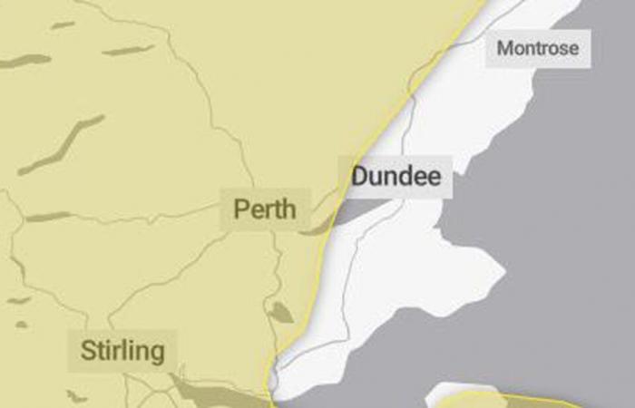 Avvertimento di forti nevicate e piogge su Tayside, Fife e Stirling