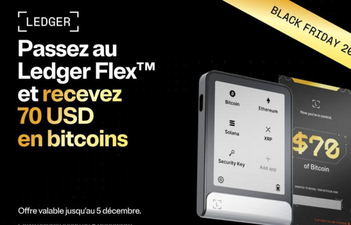 Guadagna Bitcoin per il Black Friday: passa a Ledger Flex e ricevi $70 in BTC!