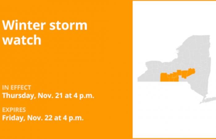 Aggiornamento: vigilanza della tempesta invernale che colpisce le contee di Tompkins e Cortland fino all’inizio di venerdì sera