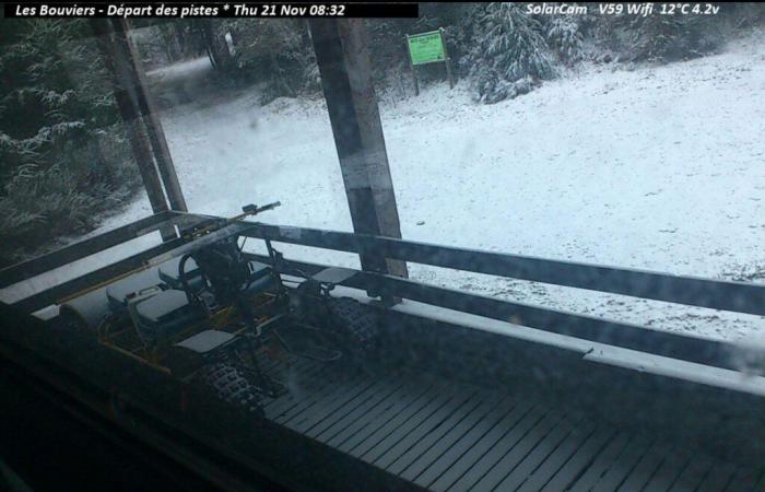 la neve cade questo giovedì in Occitania, immagini nella Lozère