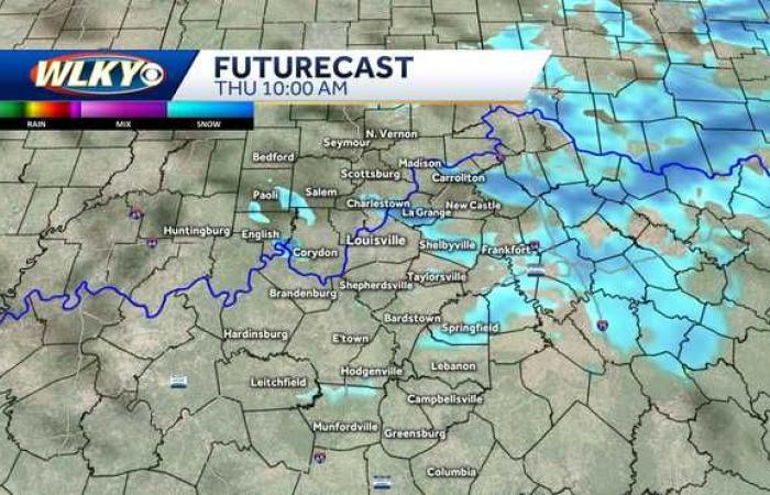 Giovedì sono possibili piogge di neve nella regione di Louisville