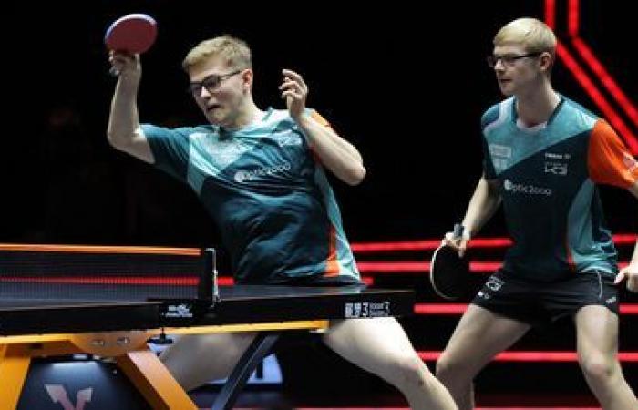 Alexis Lebrun è uscito in singolo come suo fratello, ma entrambi nelle semifinali di doppio delle WTT Finals contro un’altra coppia francese