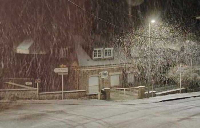 FOTO – Ha cominciato a nevicare sul Calvados e sull'Orne