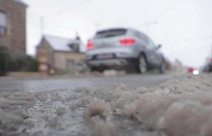 le strade innevate sorprendono i bretoni