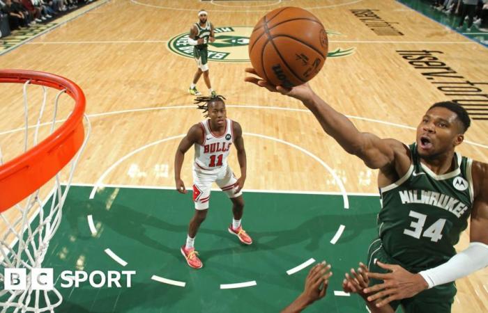 Giannis Antetokounmpo segna 41 punti mentre i Milwaukee Bucks battono i Chicago Bulls