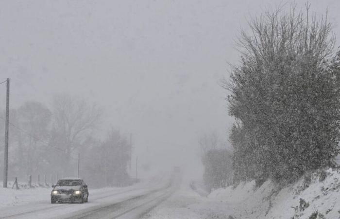 la neve sorprende per la sua intensità nella Manica