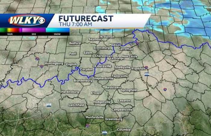 Giovedì sono possibili piogge di neve nella regione di Louisville