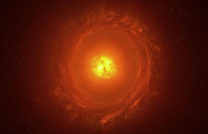 Primo piano di una stella fuori dalla nostra galassia