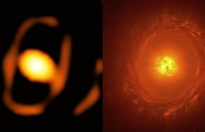 Primo piano di una stella fuori dalla nostra galassia