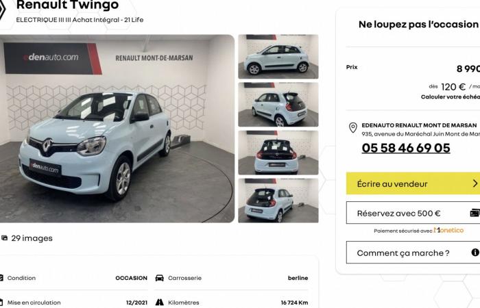 la Renault Twingo elettrica a prezzi incredibili dell'usato